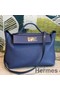 Hermes 24/24 29 Bag In Blue Clemence Calfskin Replica