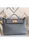 Hermes 24/24 29 Bag In Blue Glacier Clemence Calfskin Replica