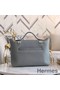 Hermes 24/24 29 Bag In Blue Glacier Clemence Calfskin Replica