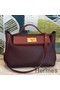 Hermes 24/24 29 Bag In Bordeaux Clemence Calfskin Replica