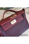 Hermes 24/24 29 Bag In Bordeaux Clemence Calfskin Replica