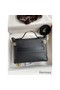 Hermes 24/24 Mini 21 Handmade Bag in Black Evercolor Leather Replica