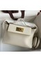 Hermes 24/24 Mini 21 Handmade Bag in Craie Evercolor Leather Replica