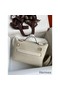Hermes 24/24 Mini 21 Handmade Bag in Craie Evercolor Leather Replica