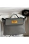 Hermes 24/24 Mini 21 Handmade Bag in Gris Meyer Evercolor Leather Replica