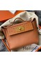 Hermes 24/24 Mini 21 Touch Bag in Gold Evercolor and Ostrich Leather Replica