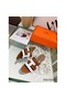Hermes Amica 5mm Sandals In Brown/White Calfskin Replica