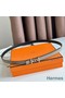 Hermes Ancre Reversible Belt 13MM in Grey Epsom Leather Replica
