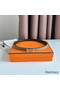 Hermes Ancre Reversible Belt 13MM in Grey Epsom Leather Replica