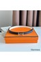 Hermes Ancre Reversible Belt 13MM in White Epsom Leather Replica
