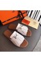 Hermes Auteuil Sandals In White Calfskin Replica