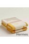 Hermes Avalon Epopee Blanket in Jaune Wool and Cashmere Replica