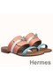 Hermes Avenue Sandals In Multicolour Calfskin Replica