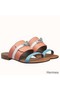 Hermes Avenue Sandals In Multicolour Calfskin Replica