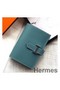 Hermes Bearn Mini Wallet In Blue Jean Epsom Leather Replica
