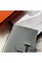 Hermes Bearn Mini Wallet In Blue Lin Epsom Leather Replica