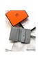 Hermes Bearn Mini Wallet In Blue Lin Epsom Leather Replica