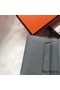 Hermes Bearn Mini Wallet In Blue Lin Epsom Leather Replica
