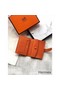 Hermes Bearn Mini Wallet In Orange Epsom Leather Replica