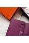 Hermes Bearn Mini Wallet In Purple Epsom Leather Replica