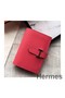Hermes Bearn Mini Wallet In Rose Lipstick Epsom Leather Replica