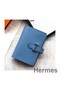 Hermes Bearn Mini Wallet In Sky Blue Epsom Leather Replica