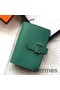 Hermes Bearn Mini Wallet In Vert Vertigo Epsom Leather Replica