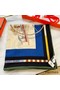 Hermes Beige/Blue Voitures en Equilibre Shawl 140 Replica