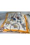 Hermes Beige/Orange Voitures en Equilibre Shawl 140 Replica