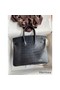 Hermes Birkin 25 Bag In Black Matte Alligator Crocodile Skin Replica