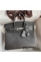 Hermes Birkin 25 Bag In Dark Grey Matte Alligator Crocodile Skin Replica