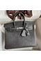Hermes Birkin 25 Bag In Dark Grey Matte Alligator Crocodile Skin Replica