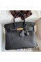 Hermes Birkin 25 Handmade Bag In Black Crocodile Niloticus Matte Skin Replica