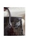 Hermes Birkin 25 Handmade Bag In Black Crocodile Niloticus Shiny Skin Replica