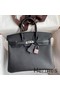 Hermes Birkin 25 Handmade Bag In Black Epsom Calfskin Replica
