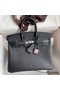 Hermes Birkin 25 Handmade Bag In Black Epsom Calfskin Replica