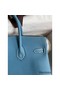 Hermes Birkin 25 Handmade Bag In Blue Jean Clemence Leather Replica