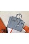 Hermes Birkin 25 Handmade Bag In Blue Lin Clemence Leather Replica