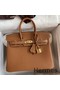 Hermes Birkin 25 Handmade Bag In Brown Clemence Leather Replica