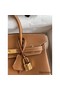 Hermes Birkin 25 Handmade Bag In Brown Clemence Leather Replica