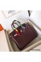 Hermes Birkin 25 Handmade Bag In Burgundy Swift Leather Replica