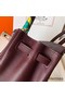 Hermes Birkin 25 Handmade Bag In Burgundy Swift Leather Replica