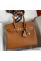 Hermes Birkin 25 Handmade Bag In Gold Epsom Calfskin Replica