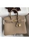 Hermes Birkin 25 Handmade Bag In Grey Clemence Leather Replica