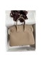 Hermes Birkin 25 Handmade Bag In Grey Clemence Leather Replica
