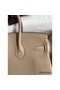 Hermes Birkin 25 Handmade Bag In Grey Clemence Leather Replica