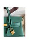 Hermes Birkin 25 Handmade Bag In Malachite Clemence Leather Replica