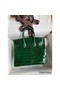 Hermes Birkin 25 Handmade Bag In Malachite Crocodile Niloticus Shiny Skin Replica