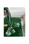 Hermes Birkin 25 Handmade Bag In Malachite Crocodile Niloticus Shiny Skin Replica