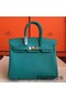 Hermes Birkin 25 Handmade Bag In Malachite Epsom Calfskin Replica